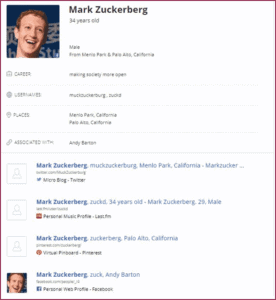 corma- The facebook page of mark zuckerberg.